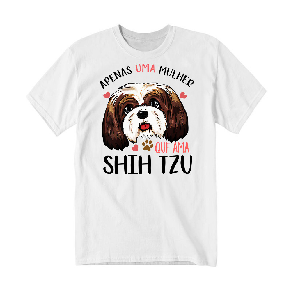 Apenas Uma Mulher Que Ama Shih Tzu Shirt Cute Dog T-Shirt Merry Christmas Gifts For Niece – Familyhavendecor
