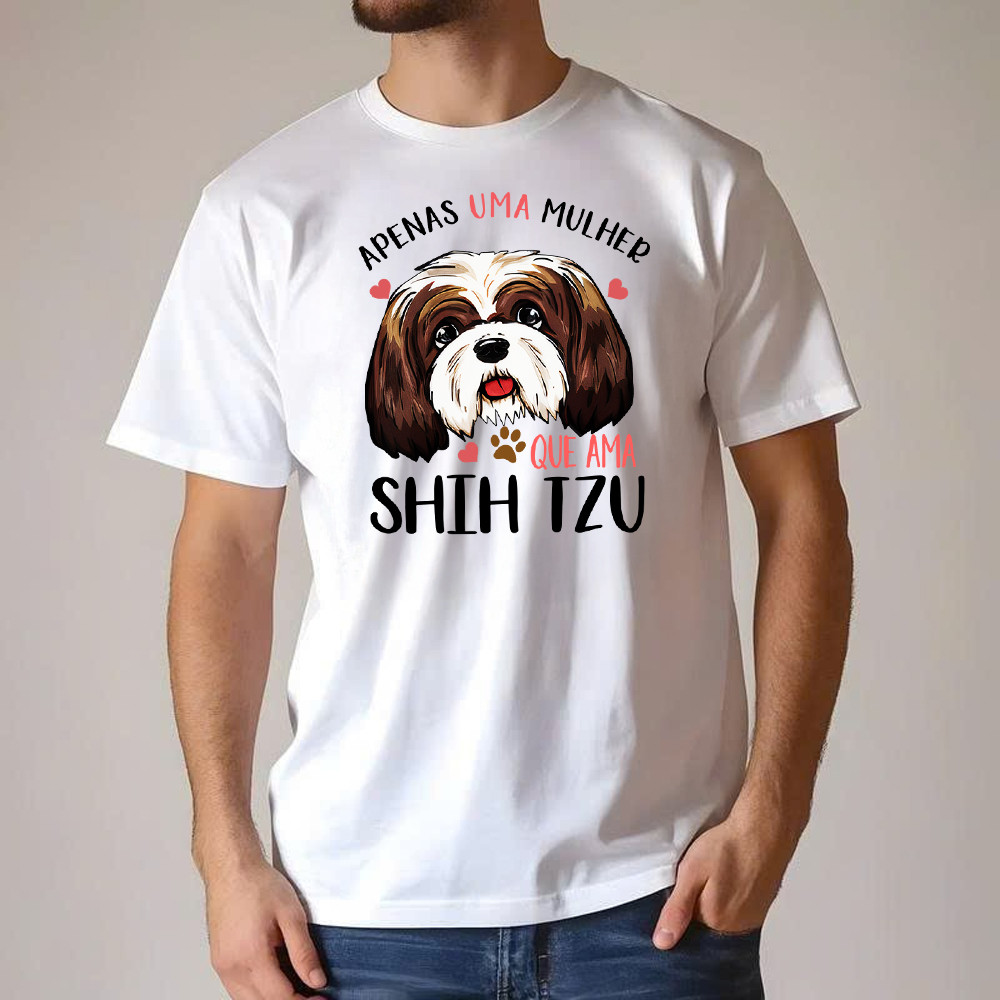 Apenas Uma Mulher Que Ama Shih Tzu Shirt Cute Dog T-Shirt Merry Christmas Gifts For Niece – Familyhavendecor
