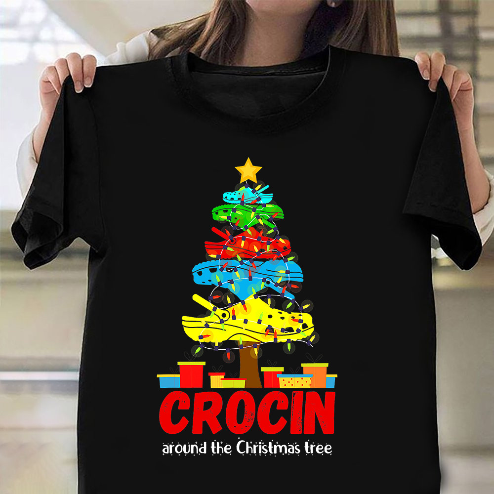 Crocin Around The Christmas Tree T-Shirt Funny Family Christmas Shirt Ideas Gifts - Familyhavendecor 