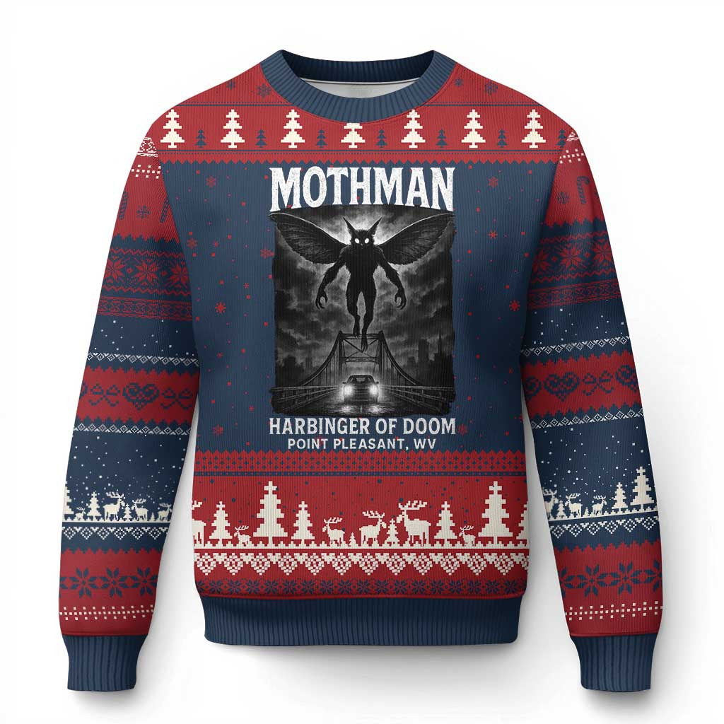 Mothman Harbinger Of Doom Ugly Christmas Sweater Xmas Horror Sweater Cryptid Creature Gifts – Familyhavendecor