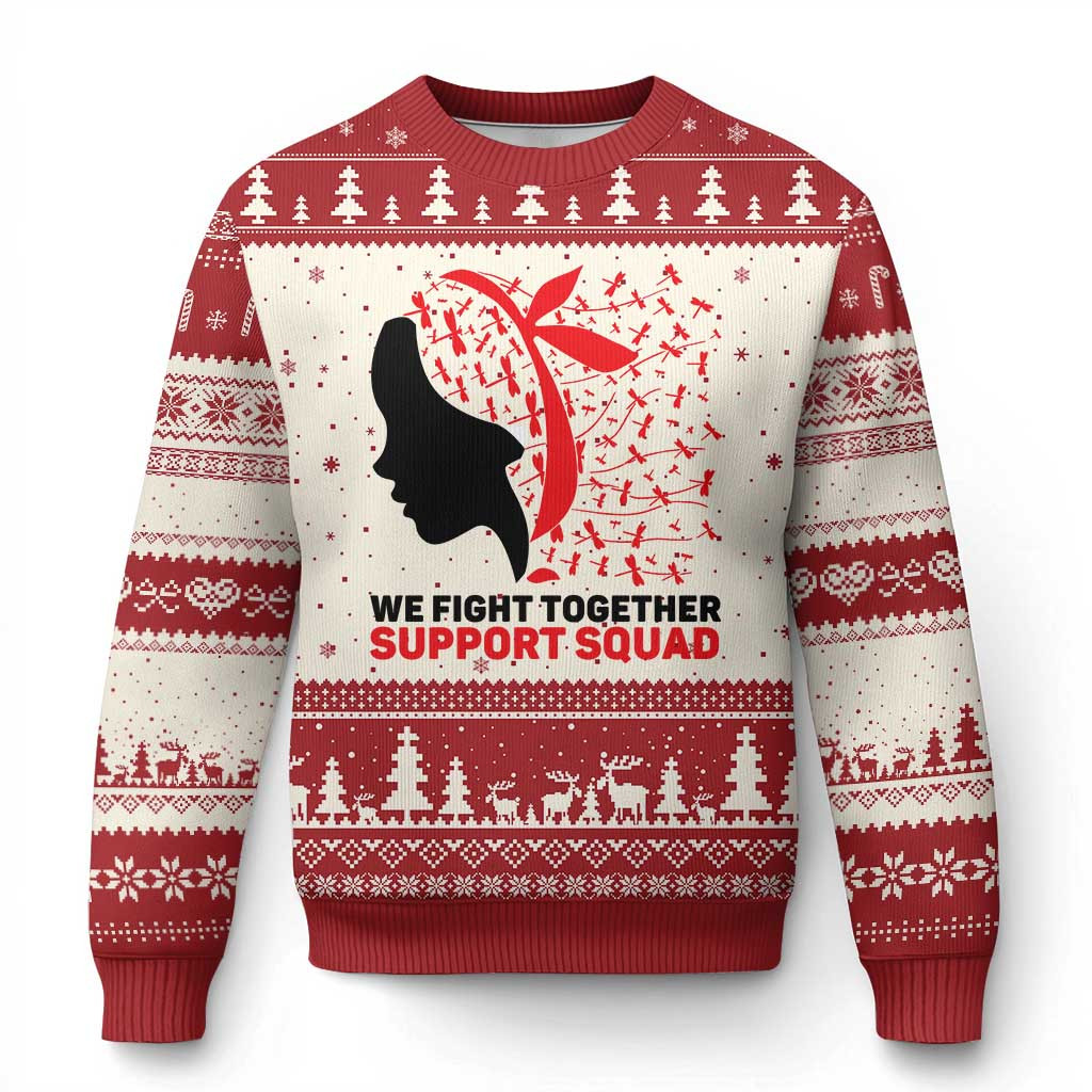 We Fight Together Support Squad Ugly Christmas Sweater Hiv Awareness Xmas Clothing – Familyhavendecor